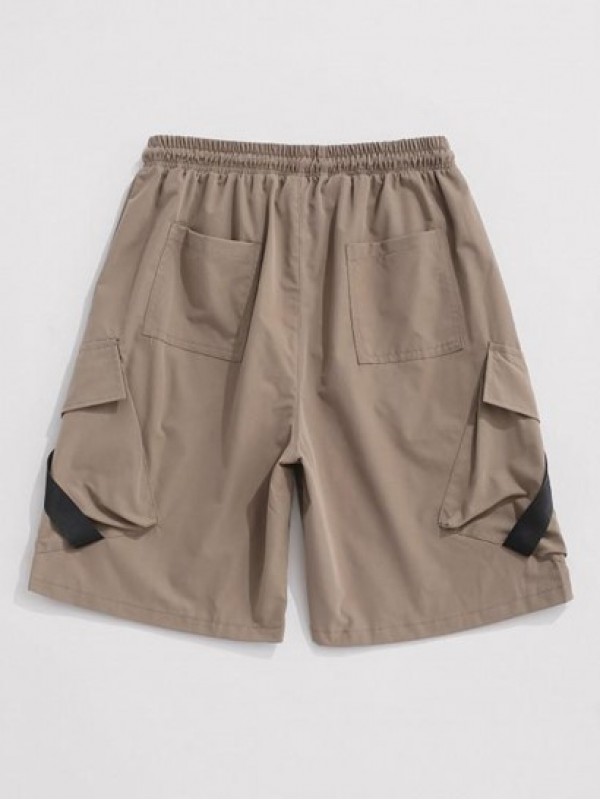 Streetwear Multi-Pocket Strap Drawstring Cargo Shorts Streetwear Multi-Pocket Strap Drawstring Cargo Shorts