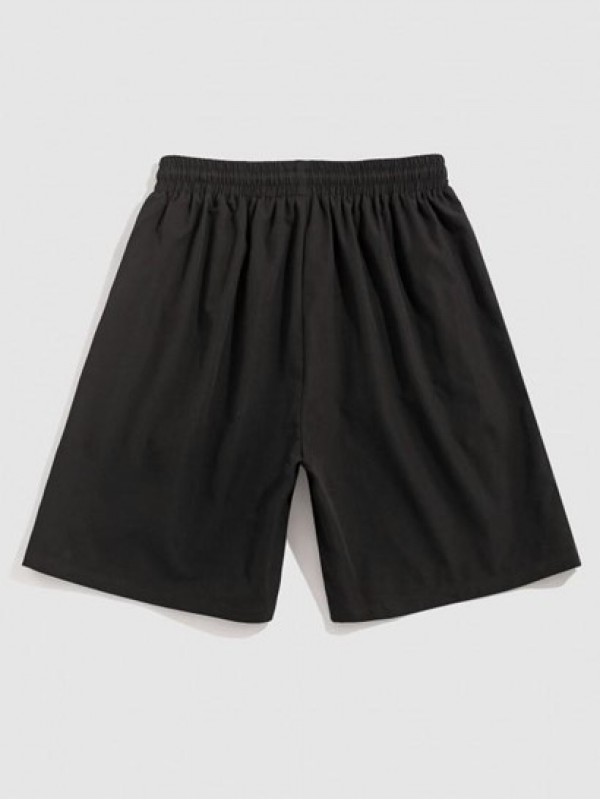PASSION Fire Flame Drawstring Waist Casual Shorts PASSION Fire Flame Drawstring Waist Casual Shorts