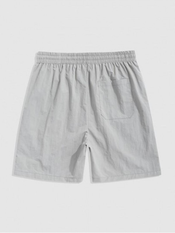 LOS ANGELES Embroidery Drawstring Casual Shorts LOS ANGELES Embroidery Drawstring Casual Shorts