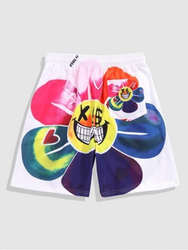 Naughty Miser Face Flower Shorts Naughty Miser Face Flower Shorts