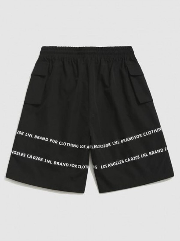 Streetwear Drawstring Letter Print Cargo Shorts Streetwear Drawstring Letter Print Cargo Shorts