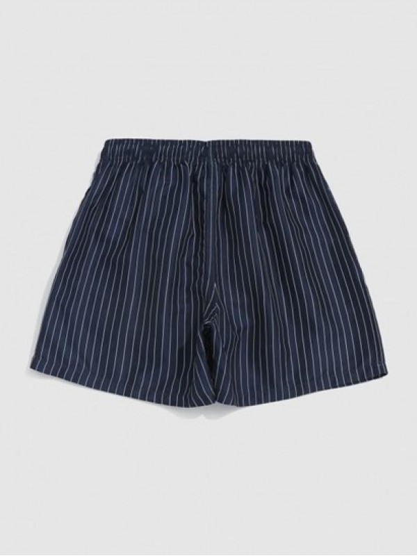 Pinstripe Pocket Drawstring Shorts Pinstripe Pocket Drawstring Shorts