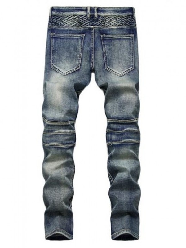 Faded Wash Stitching Patch Vintage Jeans Faded Wash Stitching Patch Vintage Jeans
