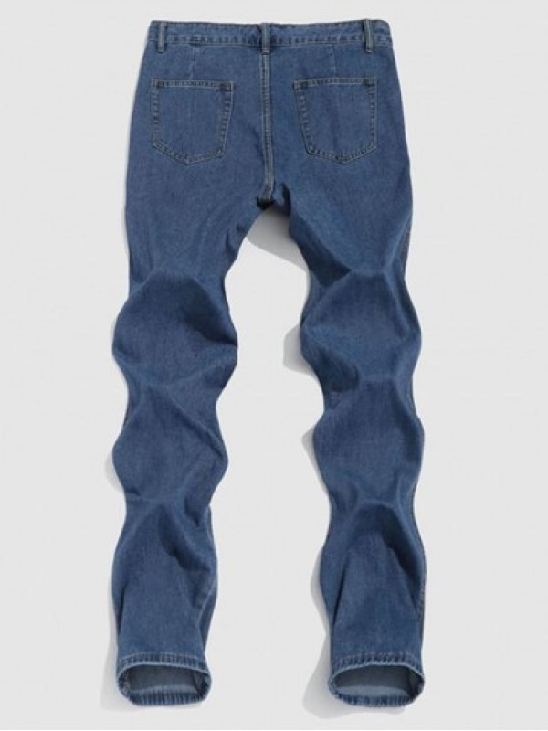 Loose Straight Leg Zipper Fly Jeans Loose Straight Leg Zipper Fly Jeans