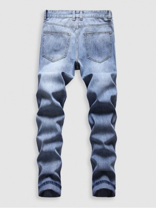 Ripped Patchwork Pockets Jeans Ripped Patchwork Pockets Jeans