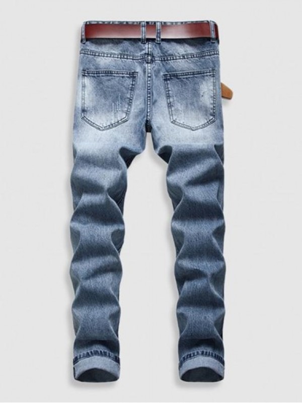 Zip Fly Ripped Jeans Zip Fly Ripped Jeans