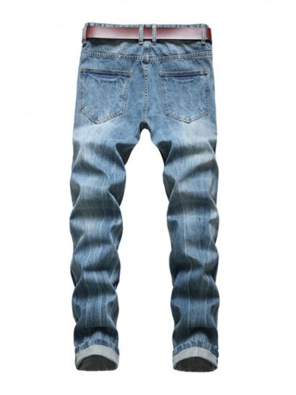 Zip Fly Distressed Jeans Zip Fly Distressed Jeans