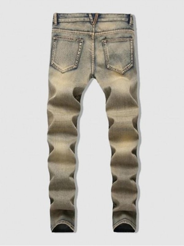 Retro Ripped Casual Denim Jeans Retro Ripped Casual Denim Jeans