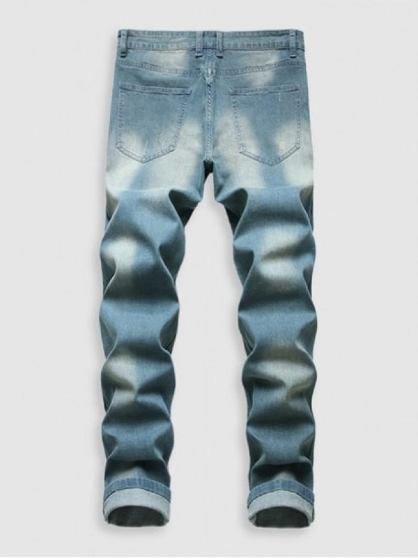 Retro Ripped Zipper Button Jeans Retro Ripped Zipper Button Jeans