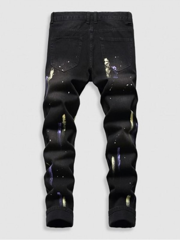 Splatter Ripped Drippy Jeans Splatter Ripped Drippy Jeans