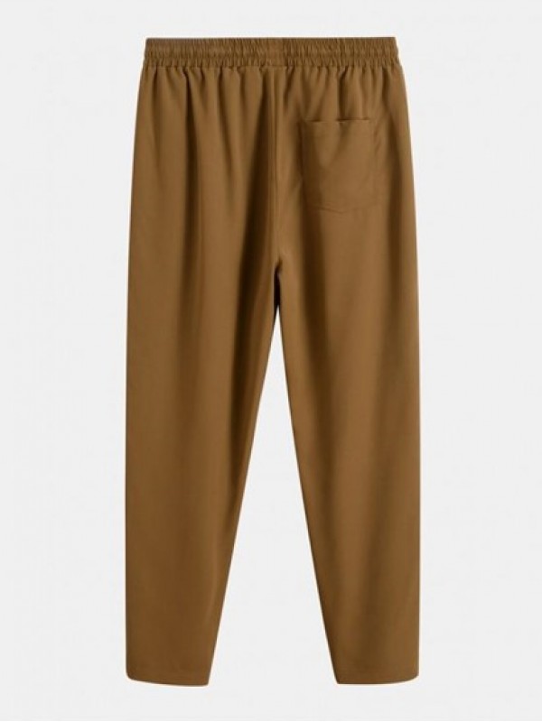 Solid Color Drawstring Casual Pants Solid Color Drawstring Casual Pants