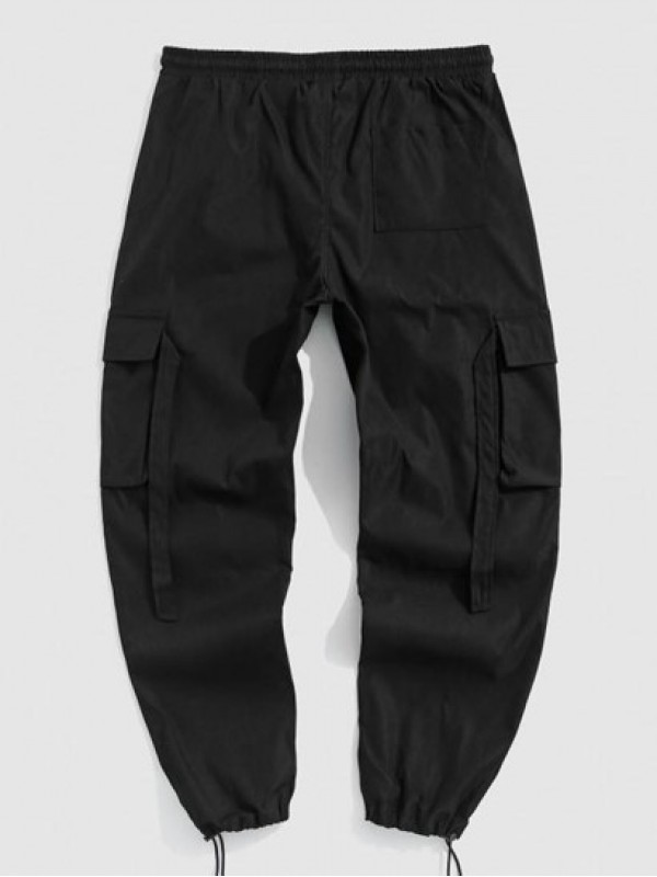 Multi-pocket Drawstring Leg Cargo Pants Multi-pocket Drawstring Leg Cargo Pants