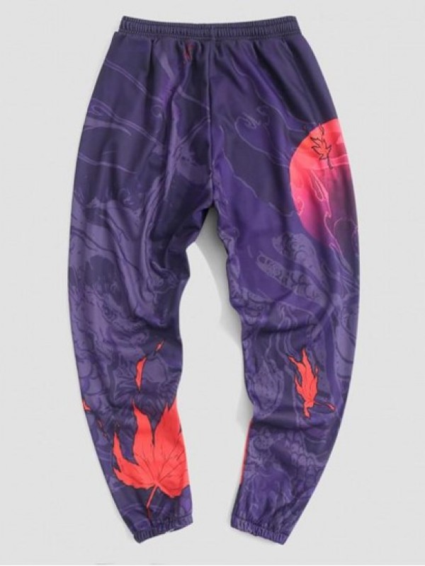 Maple Leaf Chinoiserie Print Pants Maple Leaf Chinoiserie Print Pants