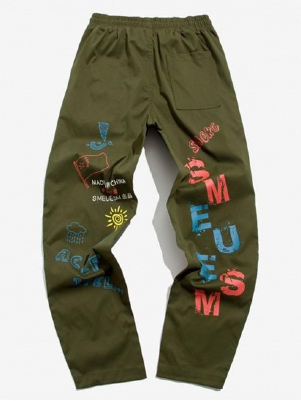 Made In China Letter Graffiti Graphic Y2K Aesthetic Pants Made In China Letter Graffiti Graphic Y2K Aesthetic Pants