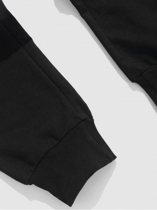Letter And Rose Graphic Printed Drawstring Sweatpants Letter And Rose Graphic Printed Drawstring Sweatpants
