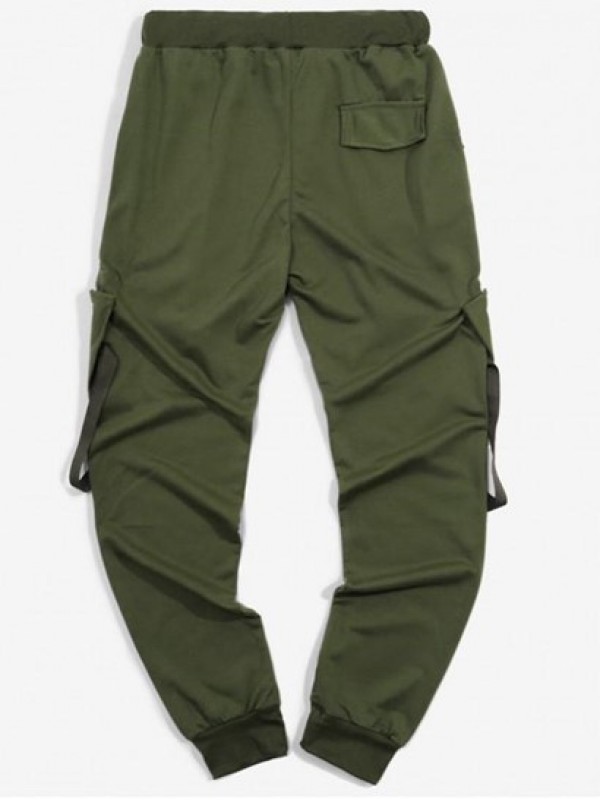 Ribbon Pockets Long Elastic Sport Cargo Techwear Pants Ribbon Pockets Long Elastic Sport Cargo Techwear Pants