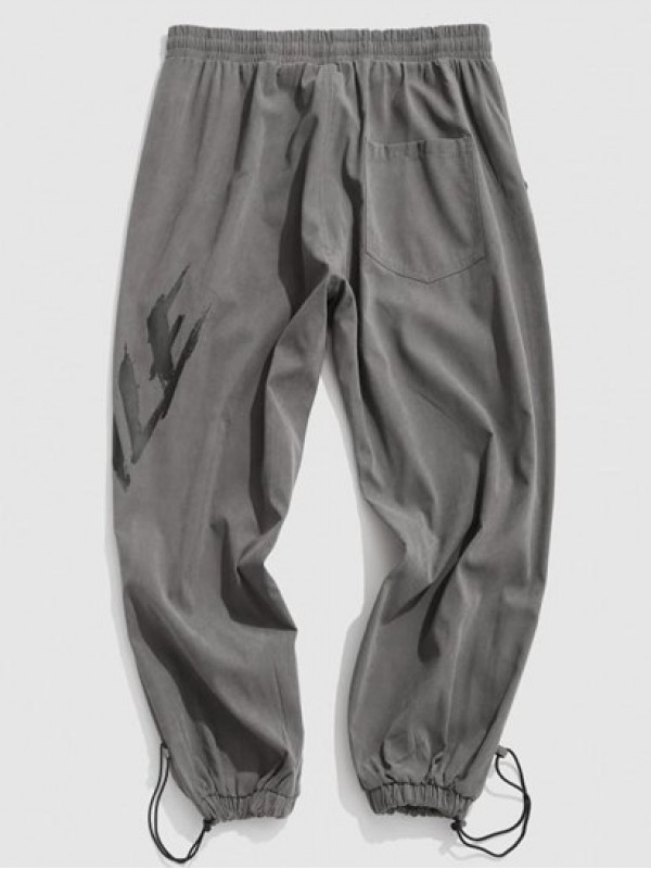 Letter Print Wide Leg Beam Feet Cargo Pants Letter Print Wide Leg Beam Feet Cargo Pants
