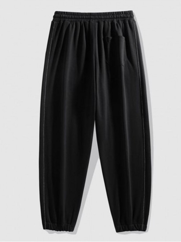 Pockets Patched Drawstring Jogger Pants Pockets Patched Drawstring Jogger Pants