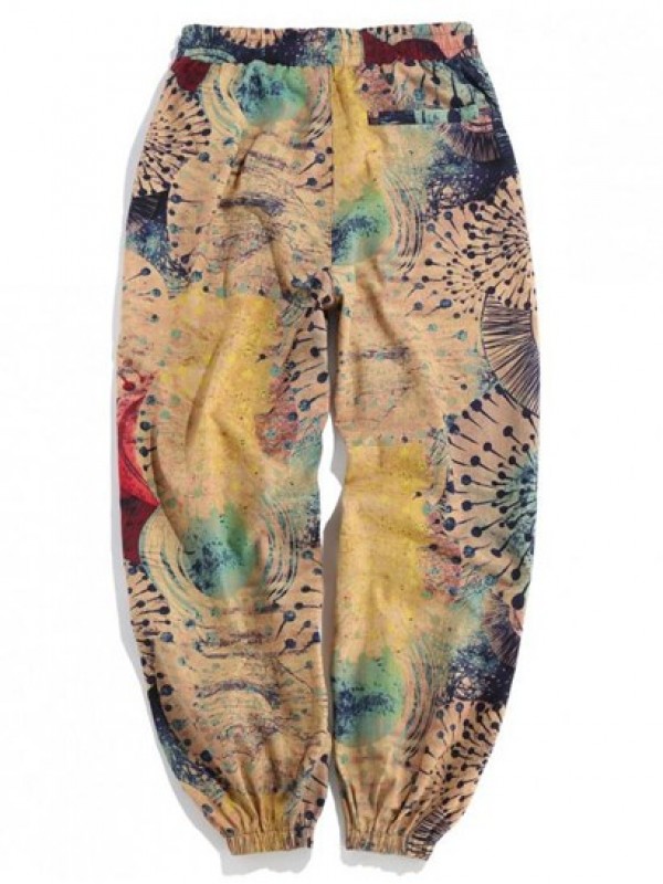 Novelty Painting Printed Casual Pants Novelty Painting Printed Casual Pants