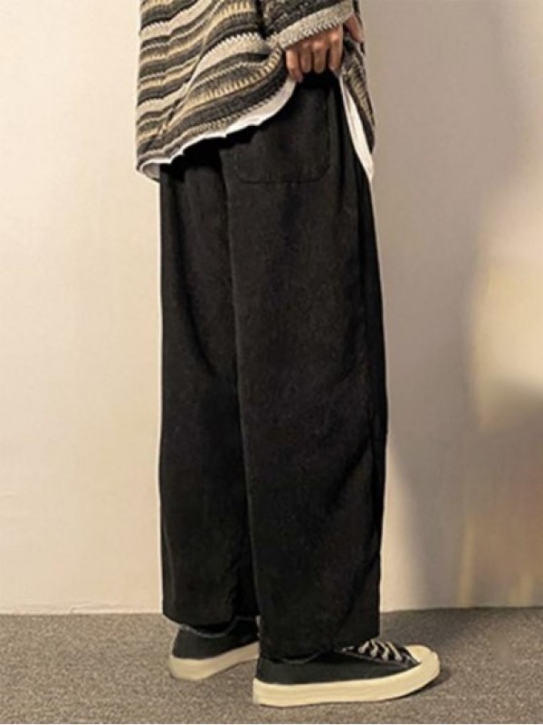 Solid Color Corduroy Ninth Pants Solid Color Corduroy Ninth Pants