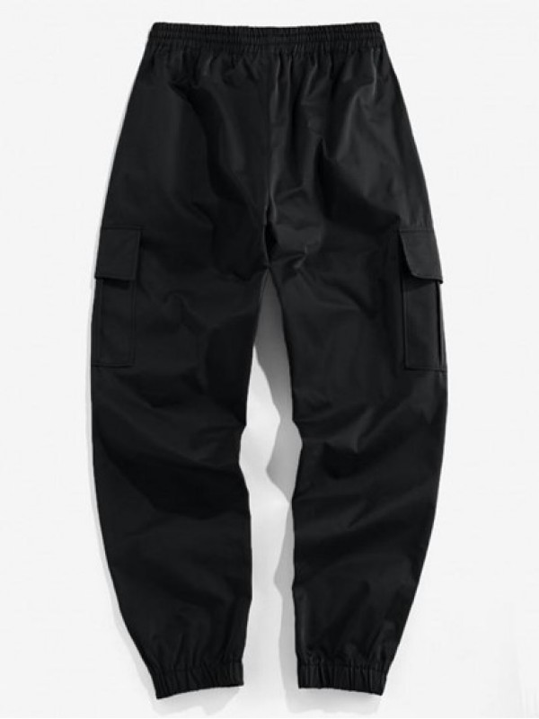 Streetwear Letters Embroidered Drawstring Cargo Techwear Pants Streetwear Letters Embroidered Drawstring Cargo Techwear Pants