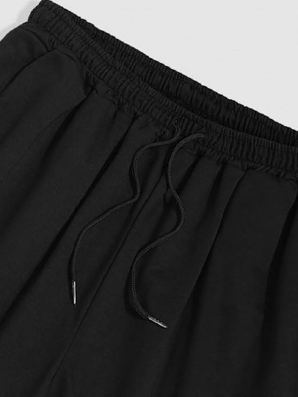 Sun And Moon Graphic Drawstring Shorts Sun And Moon Graphic Drawstring Shorts