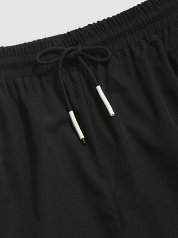 Streetwear Drawstring Letter Print Cargo Shorts Streetwear Drawstring Letter Print Cargo Shorts