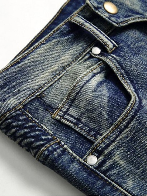 Faded Wash Stitching Patch Vintage Jeans Faded Wash Stitching Patch Vintage Jeans