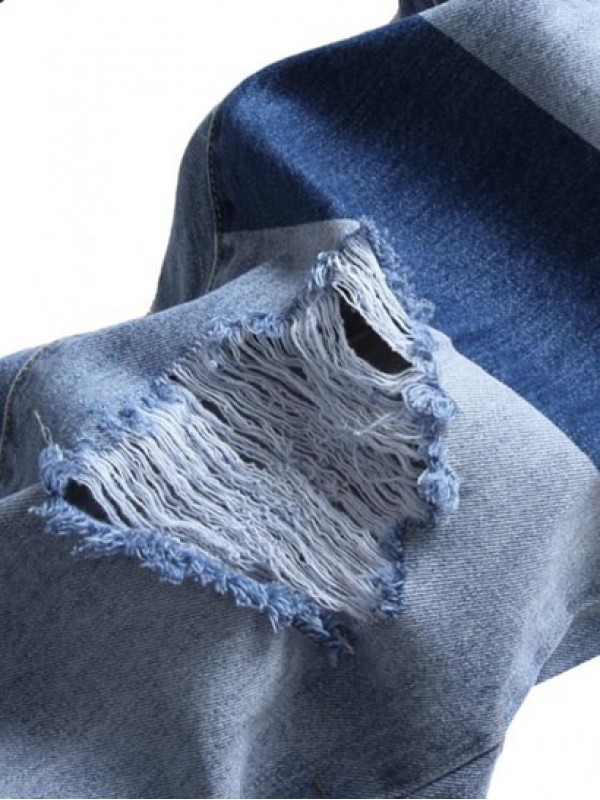 Ripped Patchwork Pockets Jeans Ripped Patchwork Pockets Jeans
