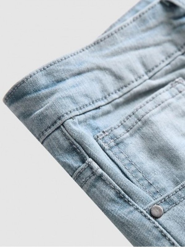 Ripped Rose Embroidery Zipper Fly Jeans Ripped Rose Embroidery Zipper Fly Jeans