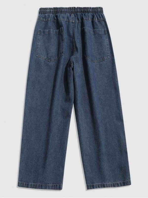 Letter Wide Leg Baggy Jeans Letter Wide Leg Baggy Jeans