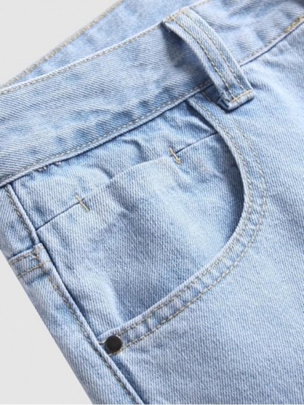 Hidden Zipper Ripped Light Wash Jeans Hidden Zipper Ripped Light Wash Jeans