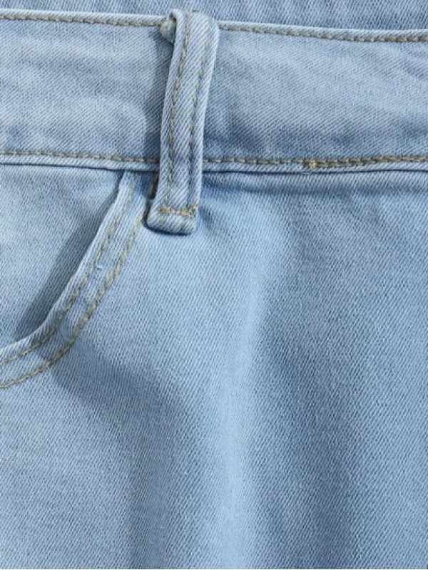 Frayed Hem Ripped Denim Shorts Frayed Hem Ripped Denim Shorts