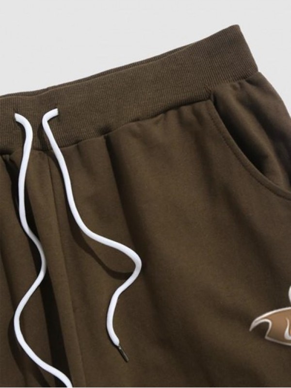 Los Angeles Letter Printed Drawstring Sweatpants Los Angeles Letter Printed Drawstring Sweatpants