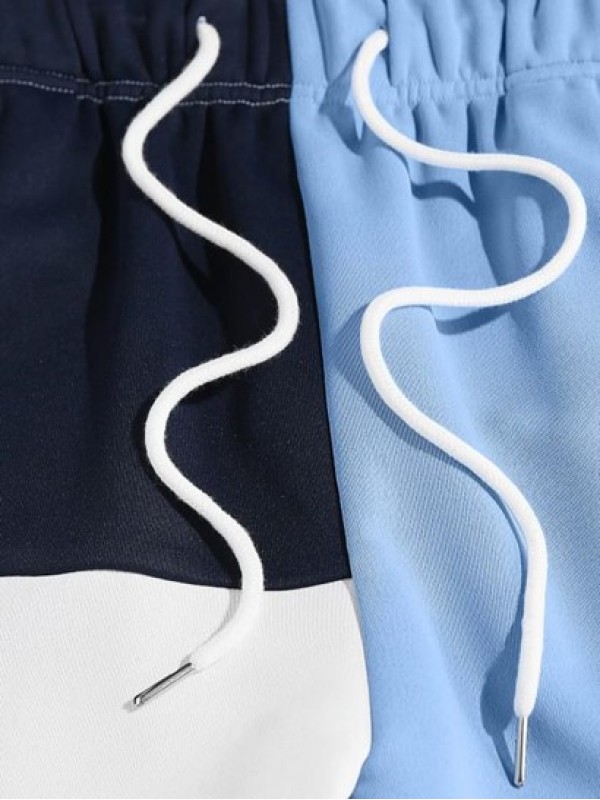 Letter Printed Colorblock Sports Sweat Pants Letter Printed Colorblock Sports Sweat Pants