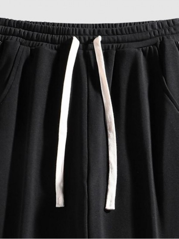 Pockets Patched Drawstring Jogger Pants Pockets Patched Drawstring Jogger Pants