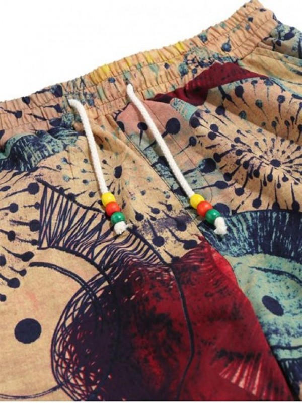Novelty Painting Printed Casual Pants Novelty Painting Printed Casual Pants