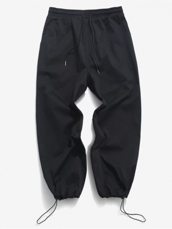 Side Reflective Striped Casual Toggle Cargo Pants Side Reflective Striped Casual Toggle Cargo Pants