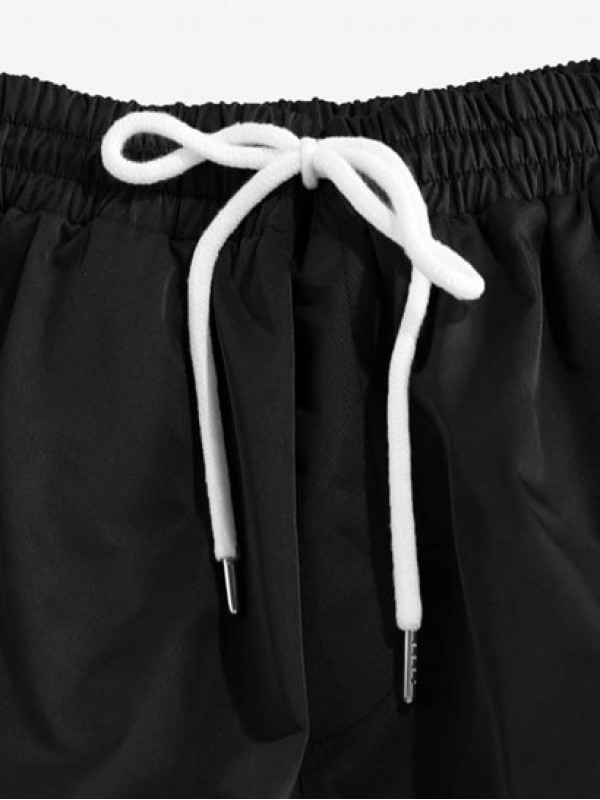 Streetwear Letters Embroidered Drawstring Cargo Techwear Pants Streetwear Letters Embroidered Drawstring Cargo Techwear Pants