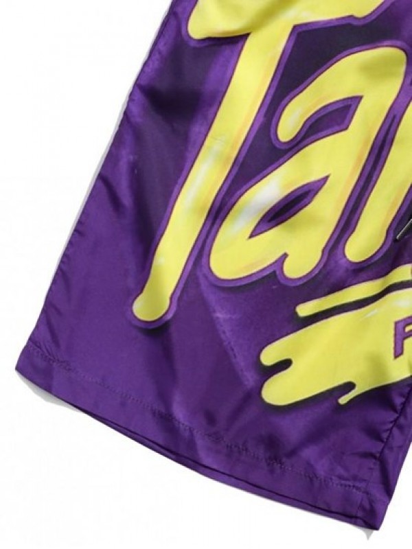 Letter Graphic Print Drawstring Beach Shorts Letter Graphic Print Drawstring Beach Shorts