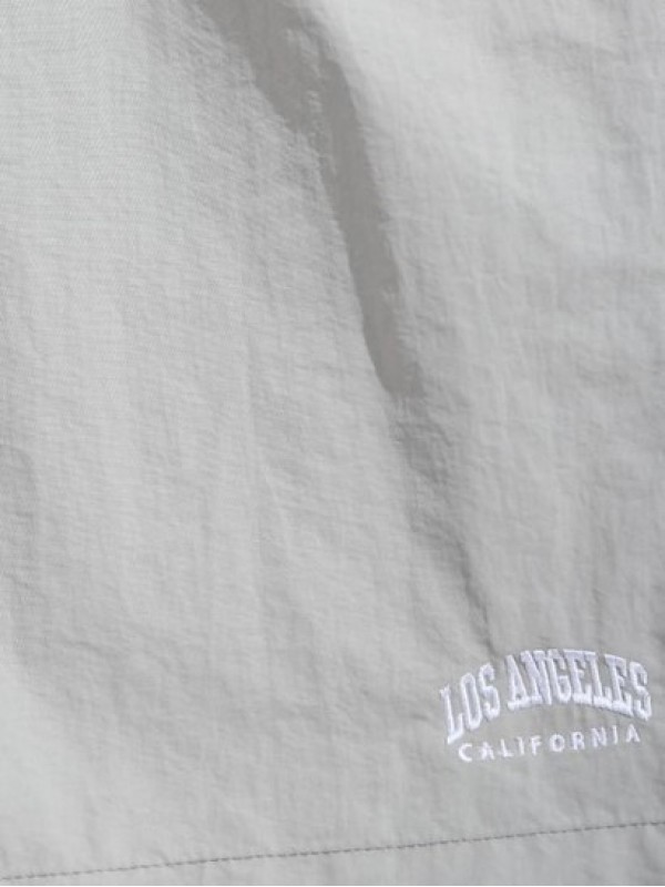 LOS ANGELES Embroidery Drawstring Casual Shorts LOS ANGELES Embroidery Drawstring Casual Shorts
