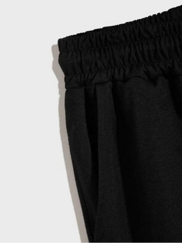 Solid Color Drawstring Sweat Shorts Solid Color Drawstring Sweat Shorts