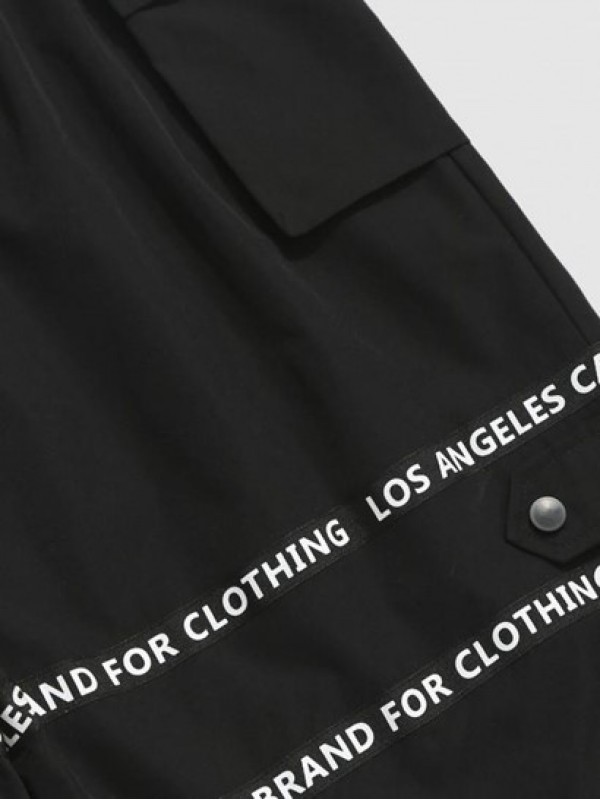 Streetwear Drawstring Letter Print Cargo Shorts Streetwear Drawstring Letter Print Cargo Shorts