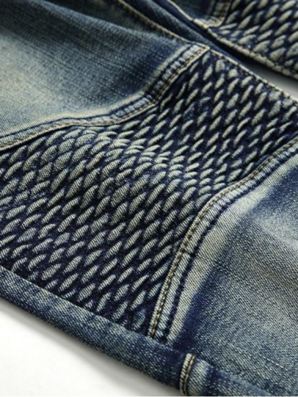 Faded Wash Stitching Patch Vintage Jeans Faded Wash Stitching Patch Vintage Jeans