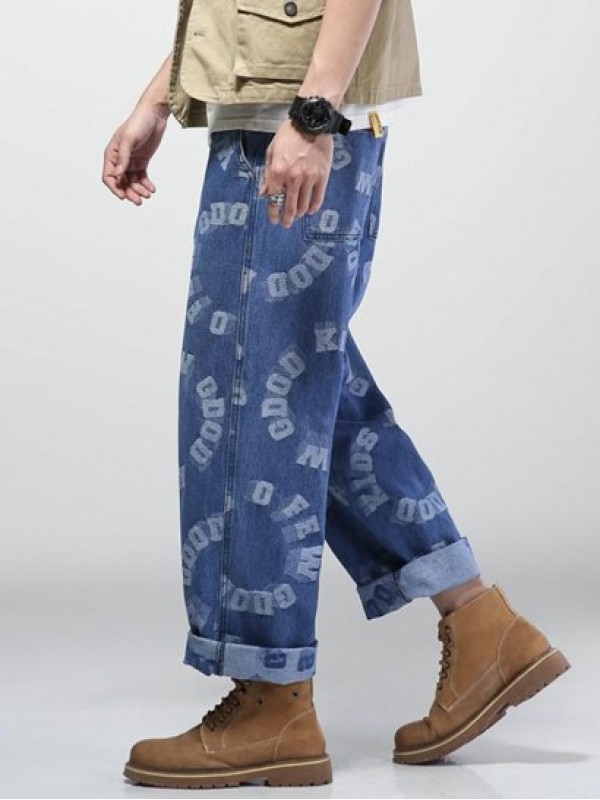 Letters Print Joggers Jeans Letters Print Joggers Jeans
