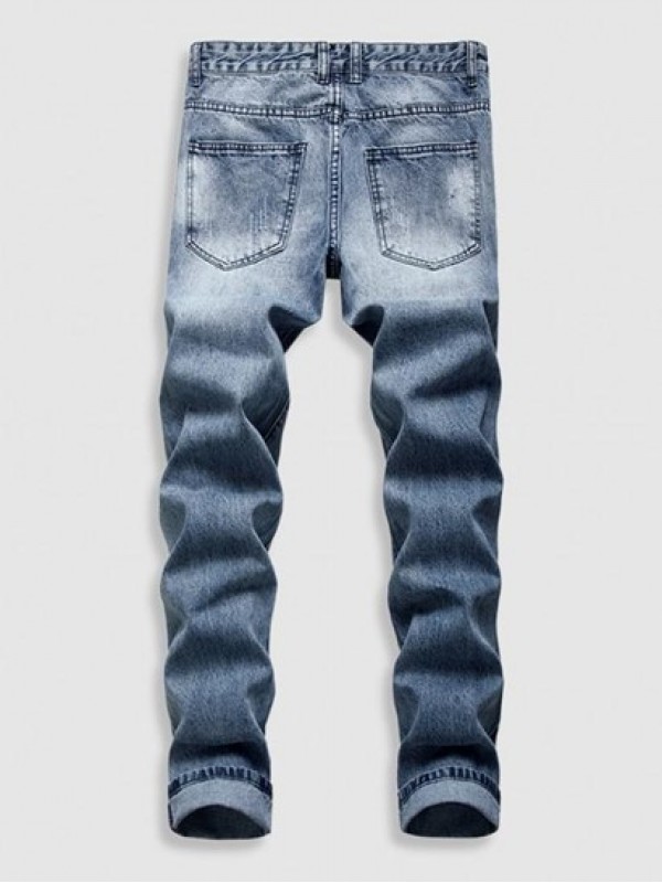 Zip Fly Ripped Jeans Zip Fly Ripped Jeans