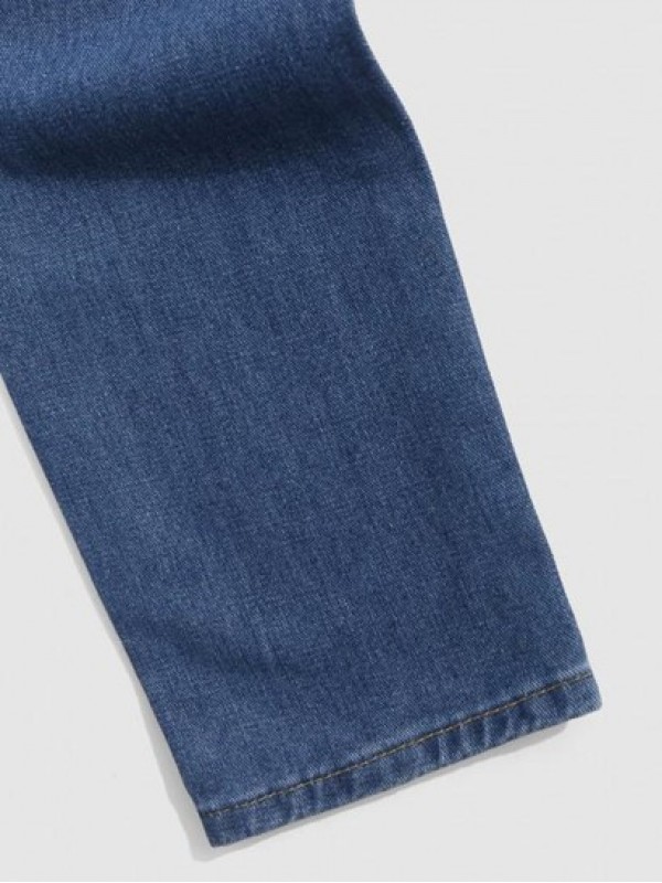 Ripped Colorblock Tapered Jeans Ripped Colorblock Tapered Jeans