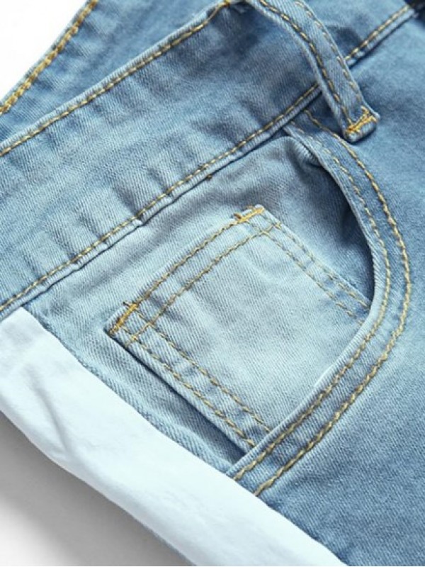 Patchwork Zipper Pockets Casual Jeans Patchwork Zipper Pockets Casual Jeans
