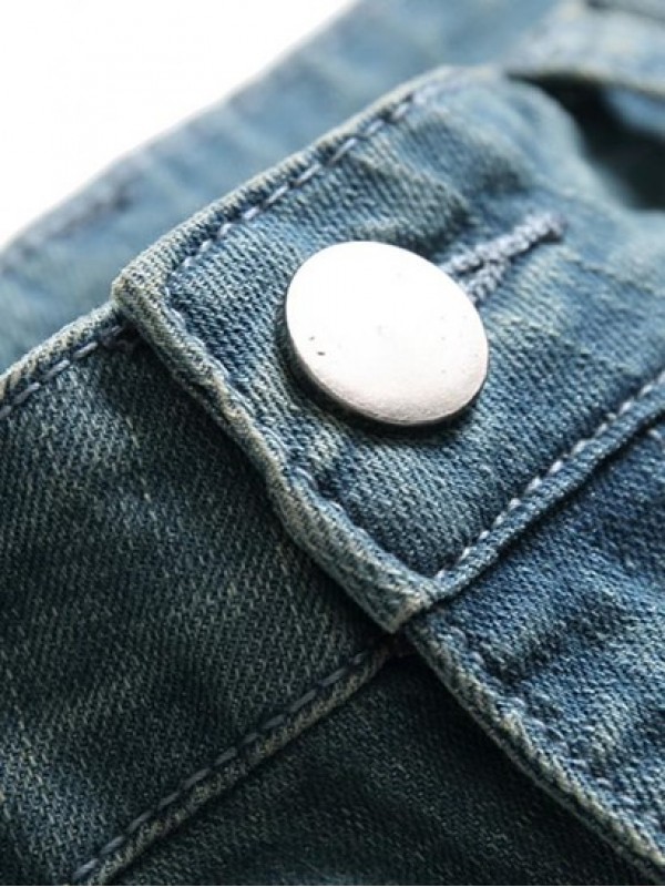 Retro Ripped Zipper Button Jeans Retro Ripped Zipper Button Jeans