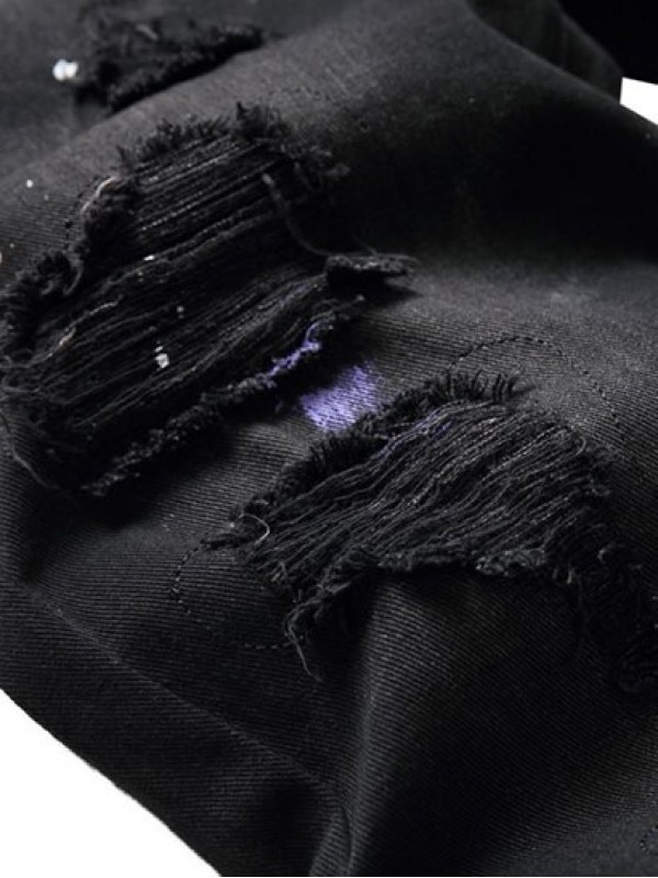 Splatter Ripped Drippy Jeans Splatter Ripped Drippy Jeans